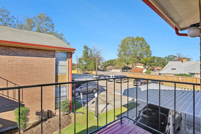 balcony featuring a residential view