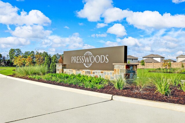 view of community sign