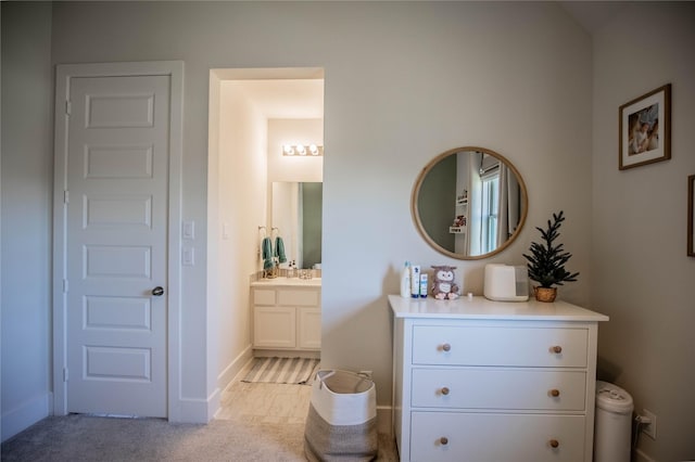 bathroom with vanity