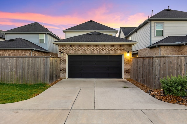 view of front of house featuring a garage