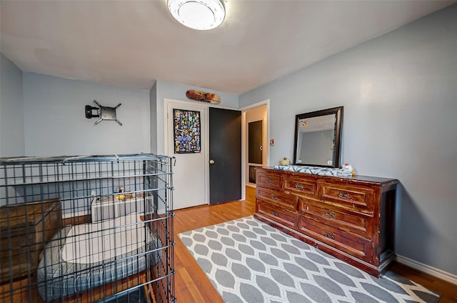 interior space with hardwood / wood-style floors