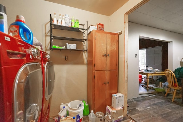 washroom with separate washer and dryer