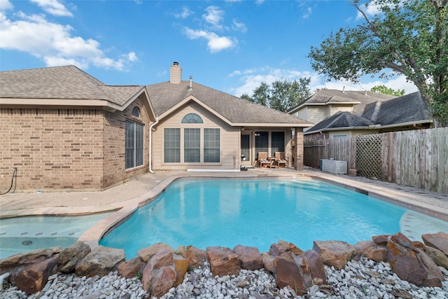 view of pool with a patio area