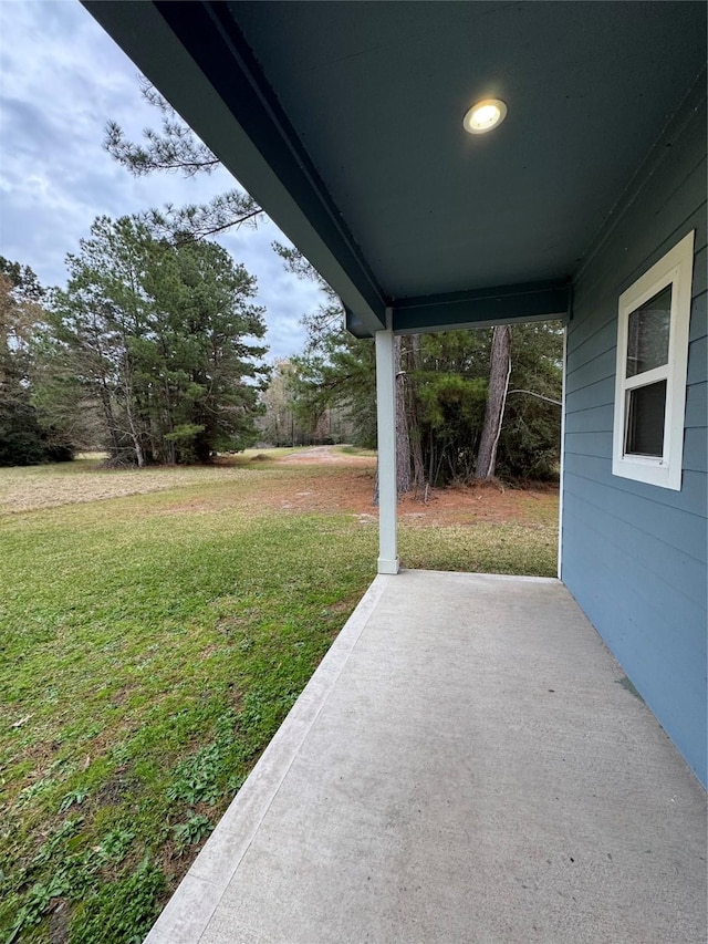 view of yard featuring a patio area