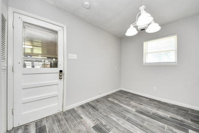 interior space featuring dark hardwood / wood-style flooring