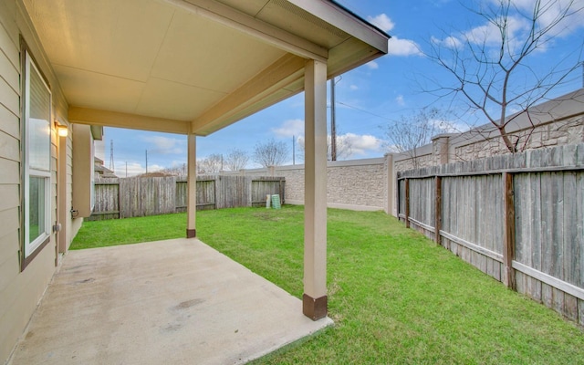 view of yard featuring a patio area