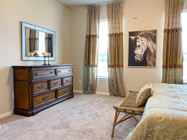 view of carpeted bedroom