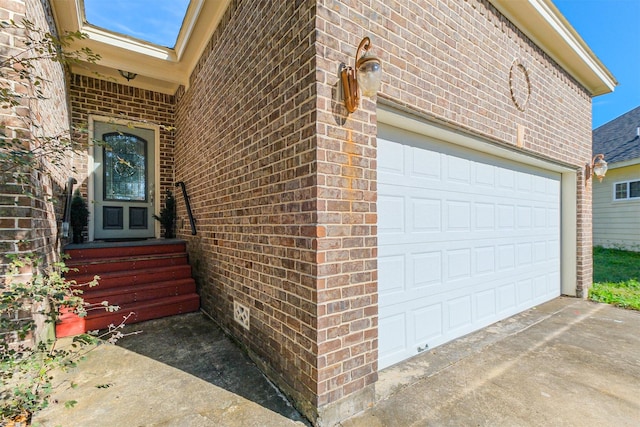 view of property exterior featuring a garage