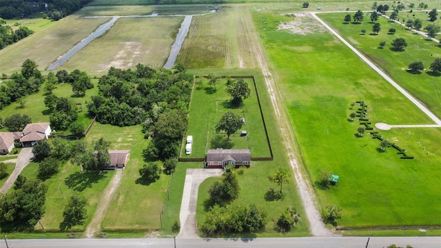 bird's eye view featuring a rural view