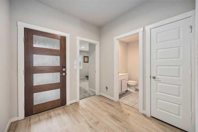 entryway featuring light hardwood / wood-style floors