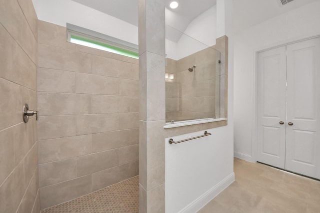 17733 Gold Saddle Ln, Magnolia, TX 77354 - bathroom featuring baseboards and a walk in shower