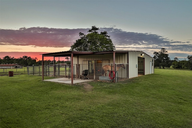 view of horse barn