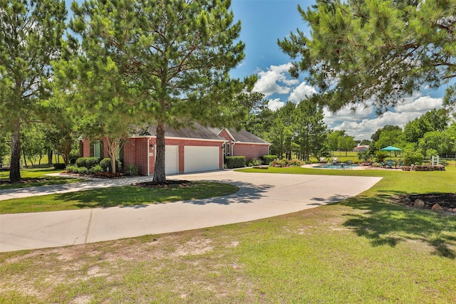 exterior space featuring a garage