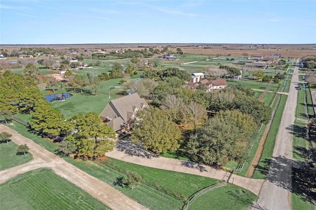 bird's eye view featuring a rural view