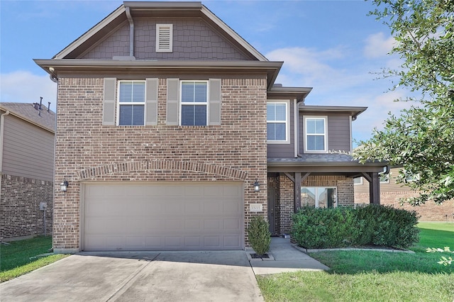 view of front facade with a garage