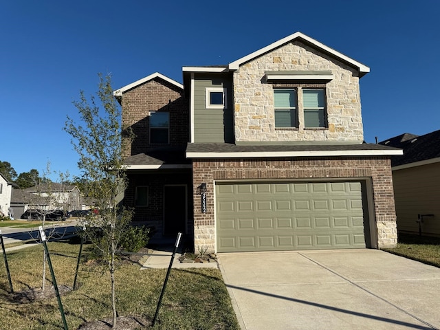 view of front facade with a garage