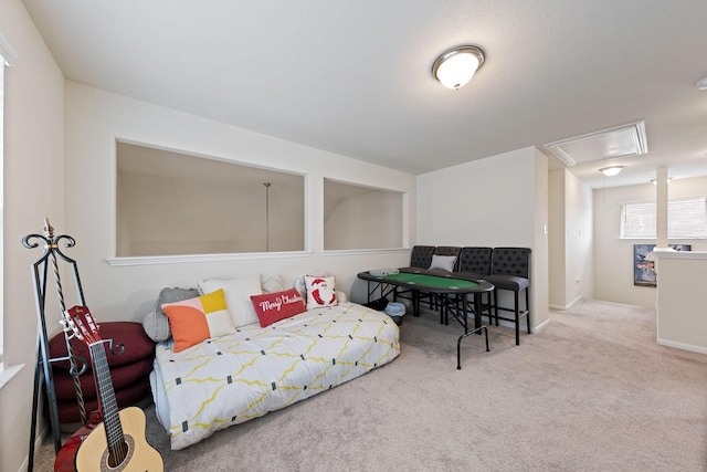 bedroom featuring carpet flooring