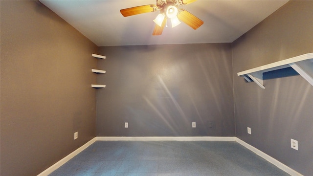 spare room featuring ceiling fan