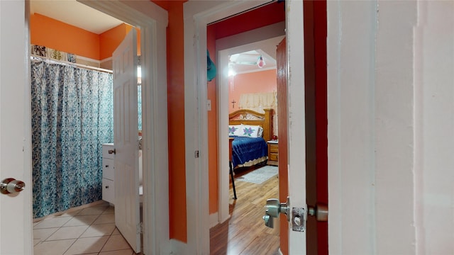 bathroom featuring tile patterned flooring