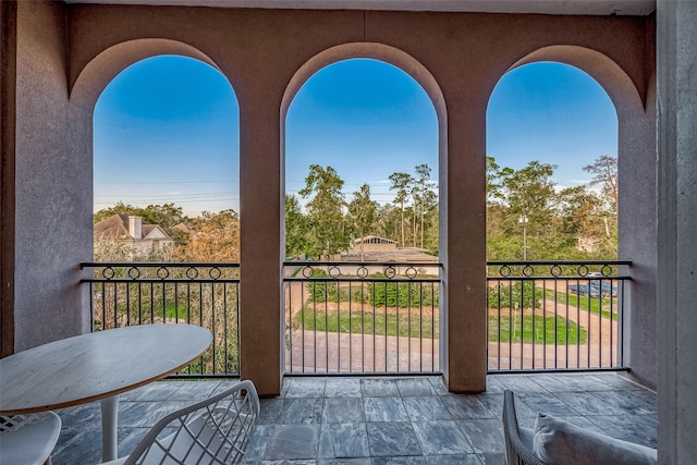 view of balcony