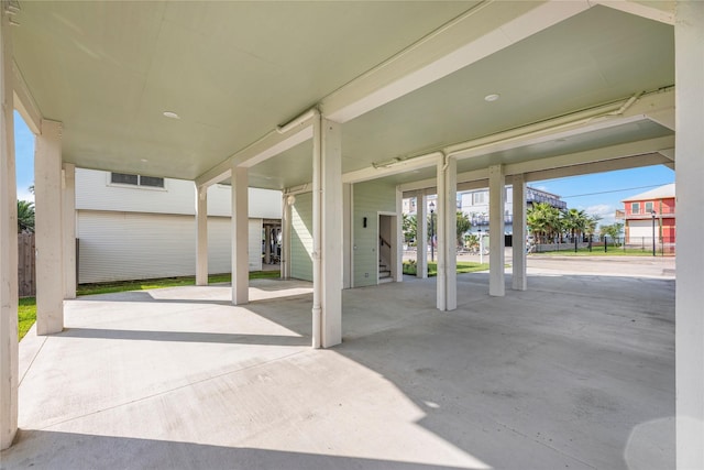 view of patio / terrace with a carport