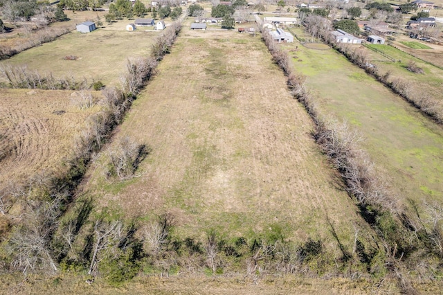 aerial view with a rural view