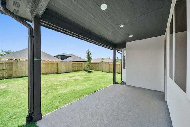 view of yard with a patio
