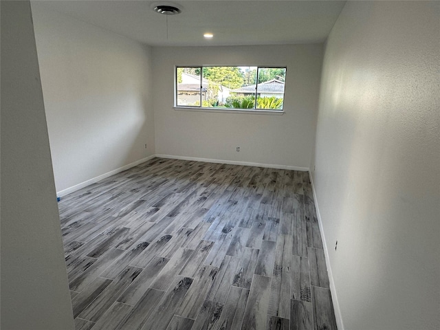 empty room featuring light wood-type flooring