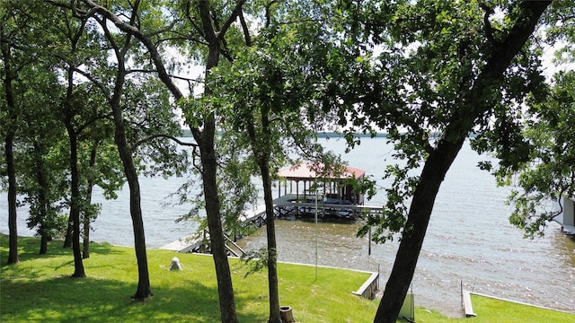 112 Lcr 799a, Groesbeck, TX 76642 - dock with a water view and a lawn