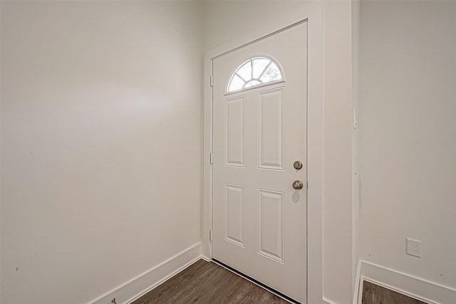 entryway featuring dark hardwood / wood-style flooring