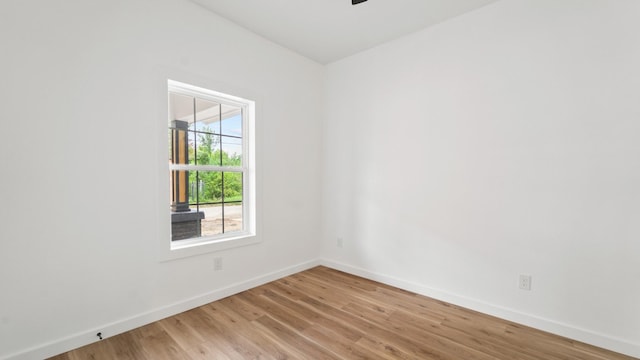 empty room featuring light hardwood / wood-style floors