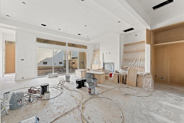 view of unfurnished dining area