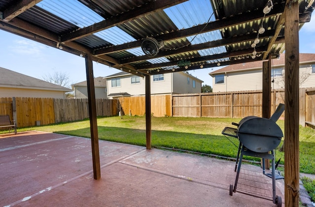 view of patio / terrace with a pergola