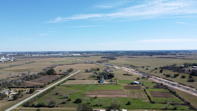 bird's eye view with a rural view