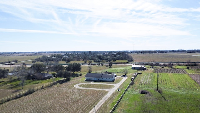 bird's eye view featuring a rural view