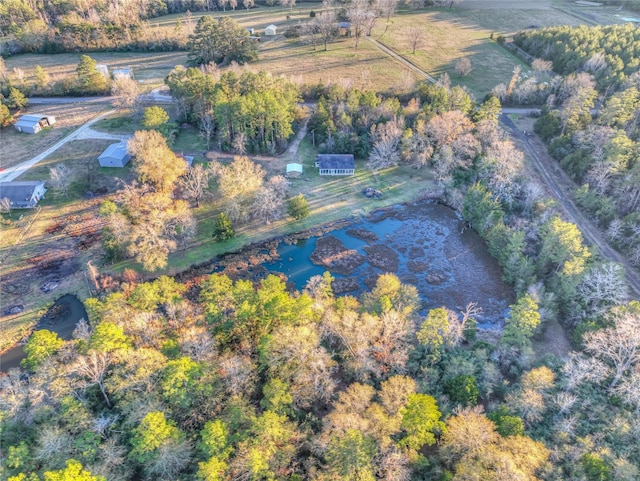 aerial view featuring a rural view