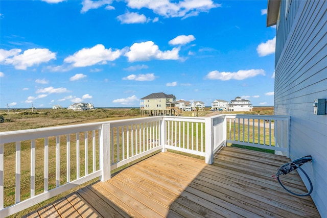 deck featuring a yard