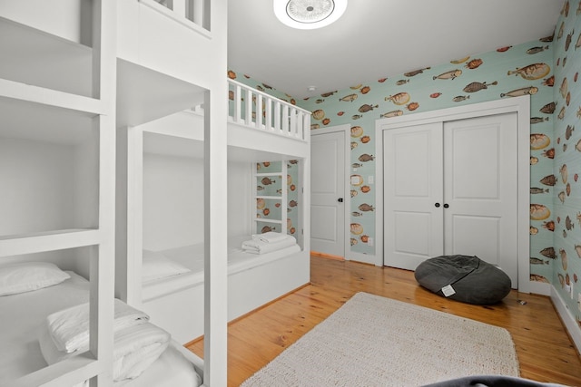 bedroom featuring hardwood / wood-style flooring