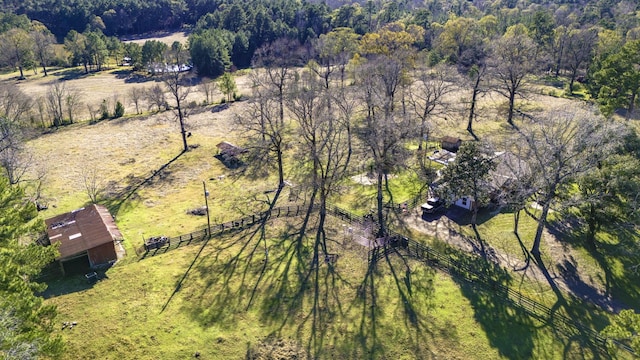 drone / aerial view featuring a rural view