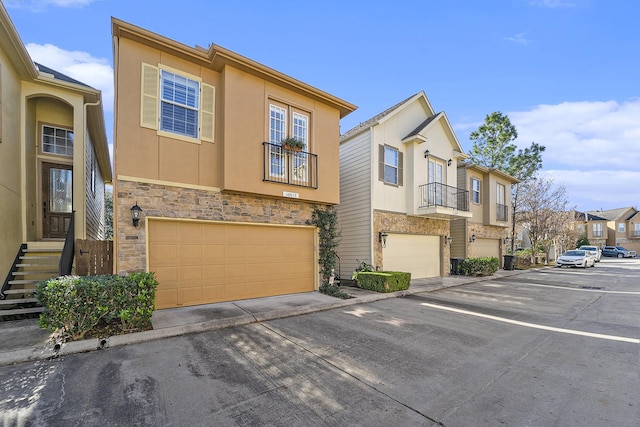 view of property with a garage