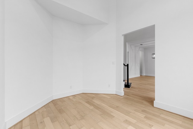 empty room featuring light hardwood / wood-style floors