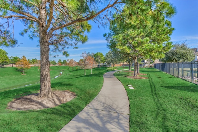 view of home's community featuring a lawn