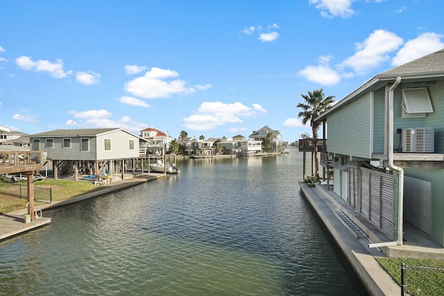 water view featuring a boat dock