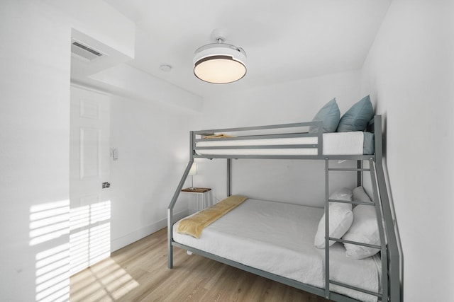 bedroom featuring light hardwood / wood-style floors