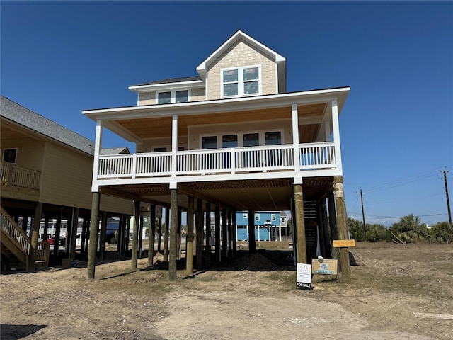 view of coastal inspired home