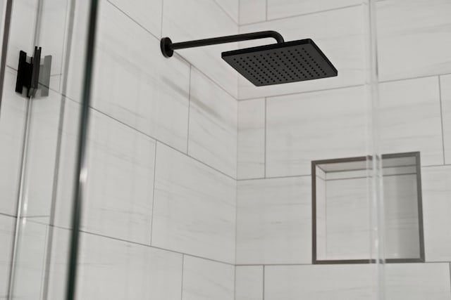 details with tiled shower