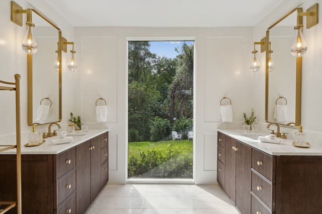 bathroom with vanity