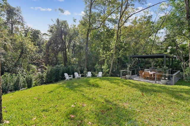 view of yard featuring a patio