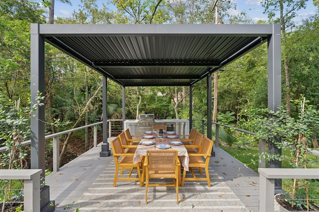 view of wooden terrace