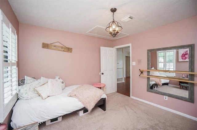 view of carpeted bedroom